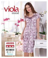 Ночная рубашка женская кор. рук. бамбук+коттон батал "Viola" Vetex Carolina 46099