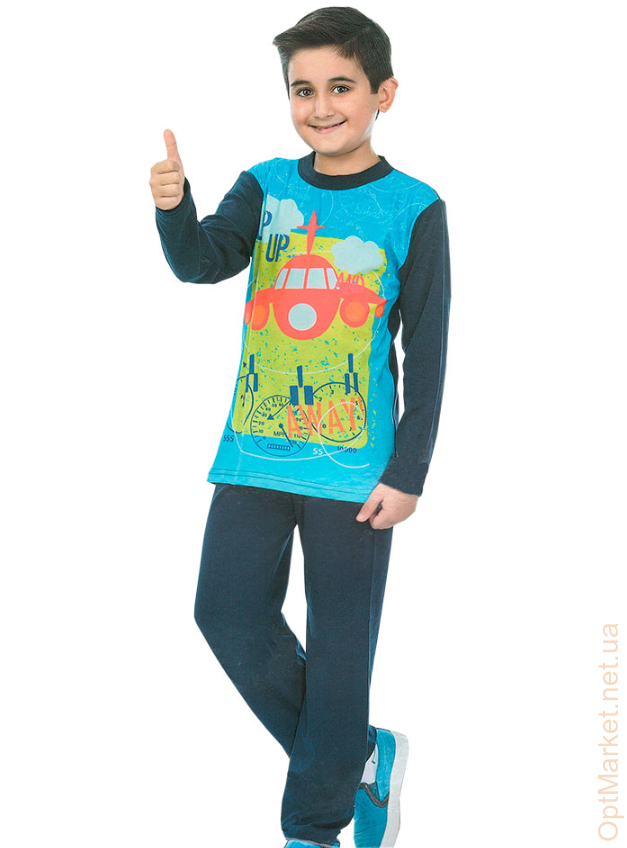 Комплект-двойка для мальчика: брюки и футболка с длинным рукавом Night Angel 323