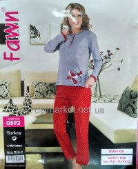 Комплект 2-ка женская интерлок брюки норма Fawn 0592