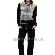Женский костюм брюки + кофта на змейке с длинными рукавами, капюшон KocTekstil велюр 3005 - Женский костюм брюки + кофта на змейке с длинными рукавами, капюшон KocTekstil велюр 3005