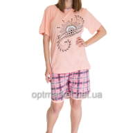 Комплект-двойка жен. шорты +футболка с короткими рукавами Асма 7128 - Комплект-двойка жен. шорты +футболка с короткими рукавами Асма 7128