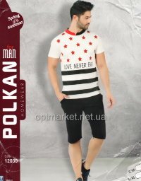 Комплект мужской POLKAN  2-ка бриджи + футболка  12030