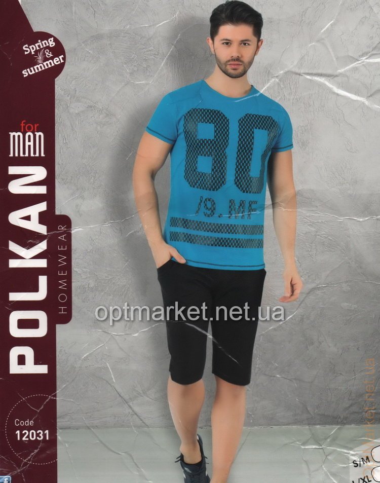 Комплект мужской POLKAN  2-ка бриджи + футболка  12031