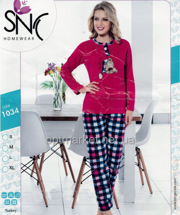 Пижама женская флис норма одн. SNC 1034