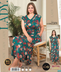 Платье женское шир.бр. пояс вискоза батал Lady 7201 цветное