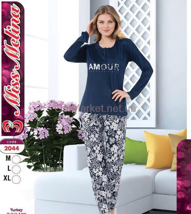 Комплект 2-ка женская  ликра брюки Miss Melina 2044