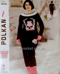 Комплект 2-ка женская ликра брюки бато POLKAN 10145
