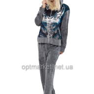 Жіночий костюм брюки + кофта на змійці з довгими рукавами, капюшон KocTekstil велюр 1050 - Жіночий костюм брюки + кофта на змійці з довгими рукавами, капюшон KocTekstil велюр 1050