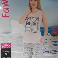 Комплект 2-ка женская шорты шир. бр. х/б норма Fawn 10700 - Комплект 2-ка женская шорты шир. бр. х/б норма Fawn 10700