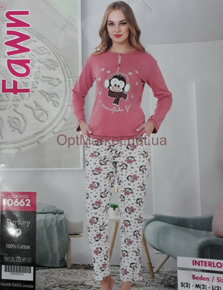 Комплект 2-ка жіноча інтерлок штани норма Fawn 0662