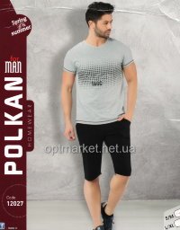 Комплект мужской POLKAN  2-ка бриджи + футболка 12027