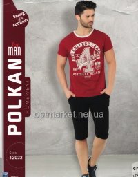 Комплект чоловічий POLKAN 2-ка бриджі + футболка бато 12032