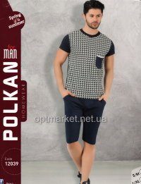 Комплект мужской POLKAN  2-ка бриджи + футболка 12039