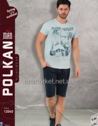 Комплект мужской POLKAN  2-ка бриджи + футболка 12040