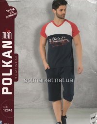 Комплект чоловічий POLKAN 2-ка бриджі + футболка бато 12046