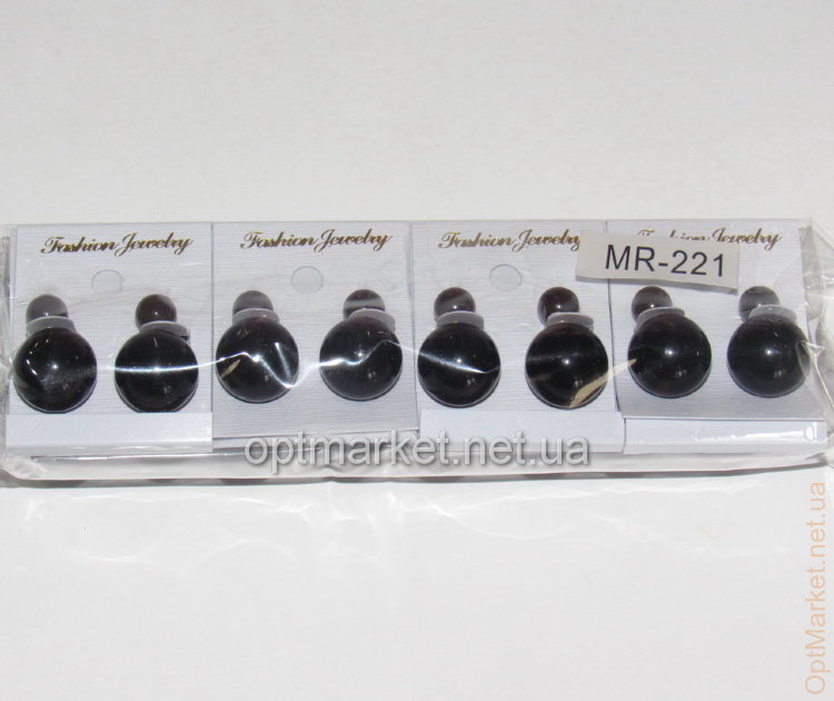 Серьги матрешки черные МР-221