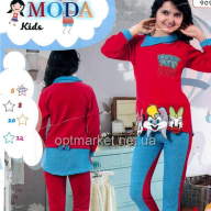 Комплект 2-ка дитяча велюр штани на манжеті дівчинка YENI MODA 909 - Комплект 2-ка дитяча велюр штани на манжеті дівчинка YENI MODA 909
