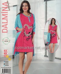 Комплект-двійка: халат та туніка без рукавів Dalmina 3036