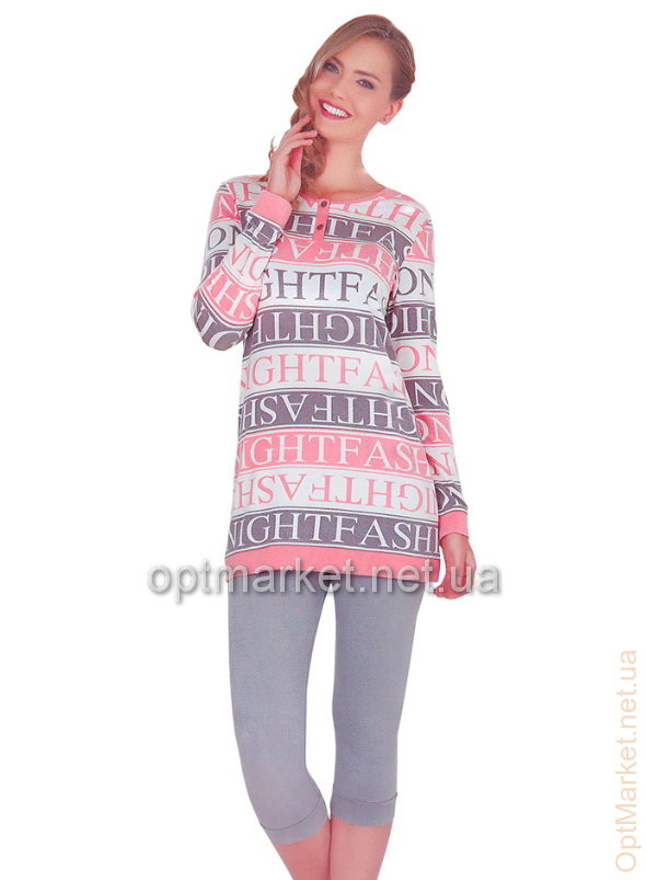 Жіночий комплект-двійка: футболка з довгими рукавами та бриджі, віскоза Cocoon 085