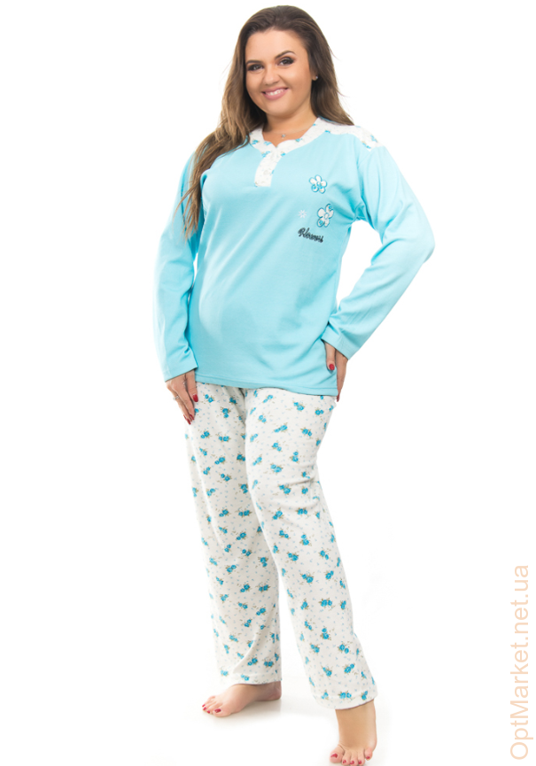 Піжама жіноча інтерлок кольорова Бато Fawn 9202